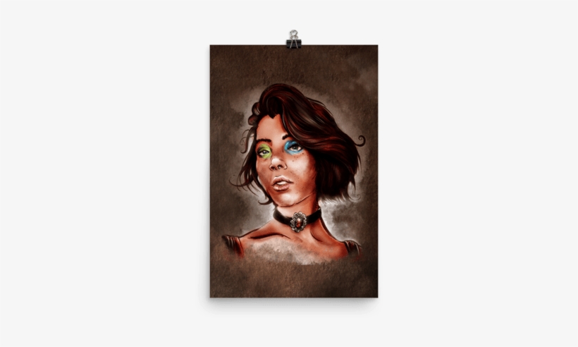 Smoky Eyed Girl Poster - Visual Arts, transparent png #2179235