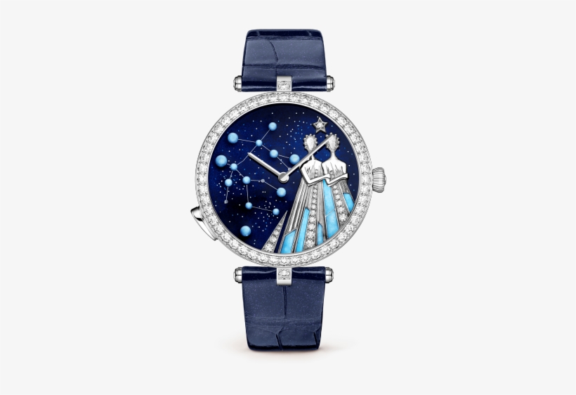 Lady Arpels Zodiac Lumineux Gemini Watch,pearly Alligator, - Longines L37164969, transparent png #2179473