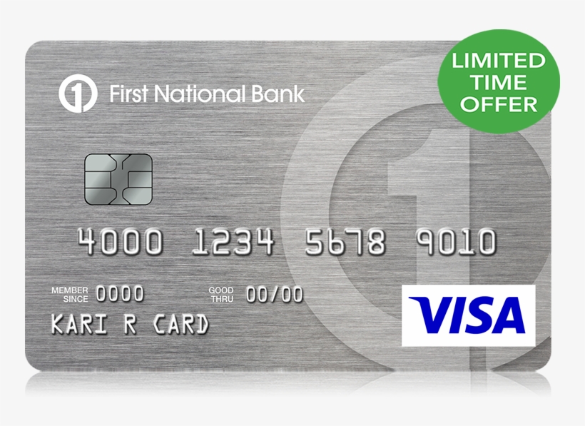 Cash Back Visa® Card - First National Bank Credit Card, transparent png #2179692