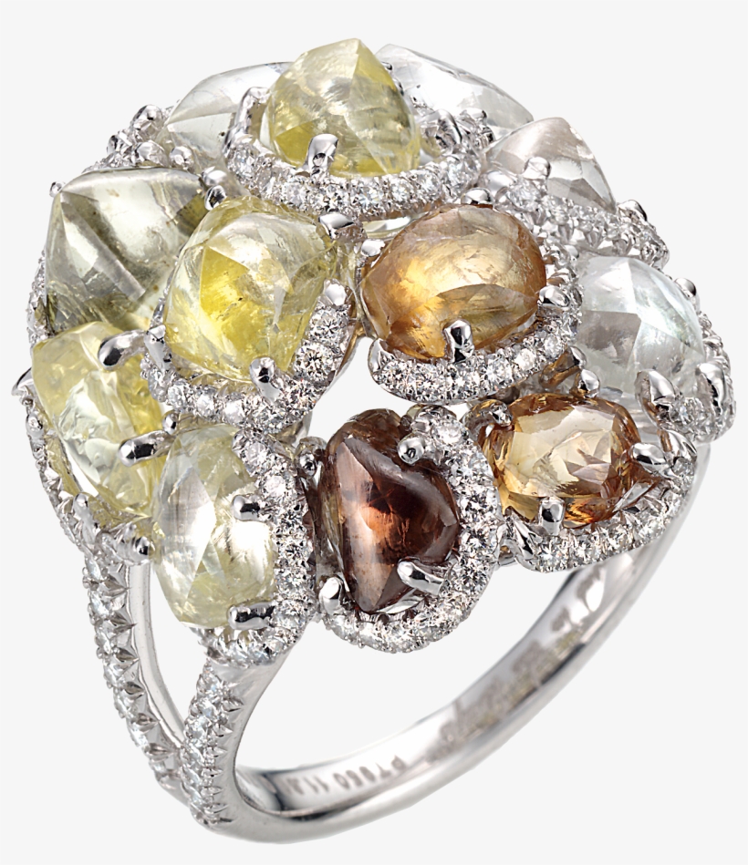 Champagne Bubbles Cocktail Ring - Champagne Diamond In The Rough, transparent png #2179960