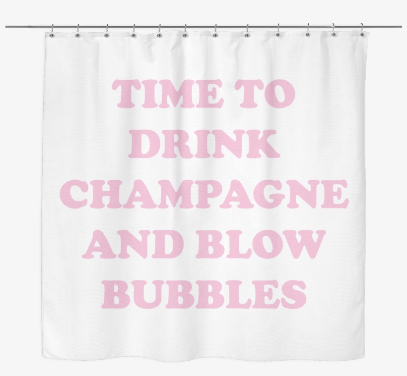 Champagne & Bubbles Shower Curtain - Breast Cancer Boo Bees, transparent png #2180070