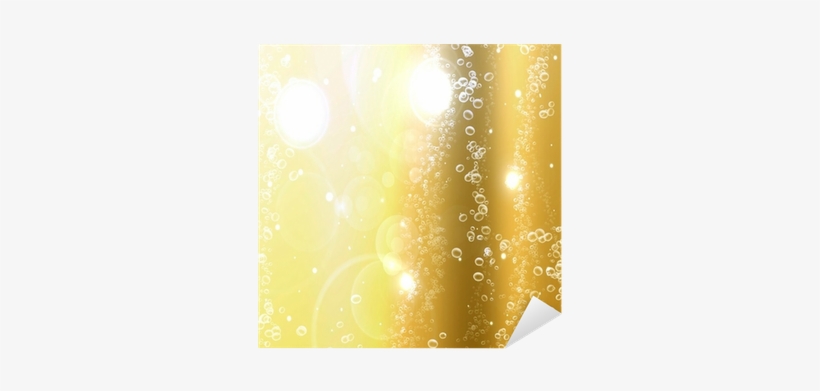 Champagne Bubbles On A Golden Or Yellow Background - Champagne Bubbles Background, transparent png #2180096