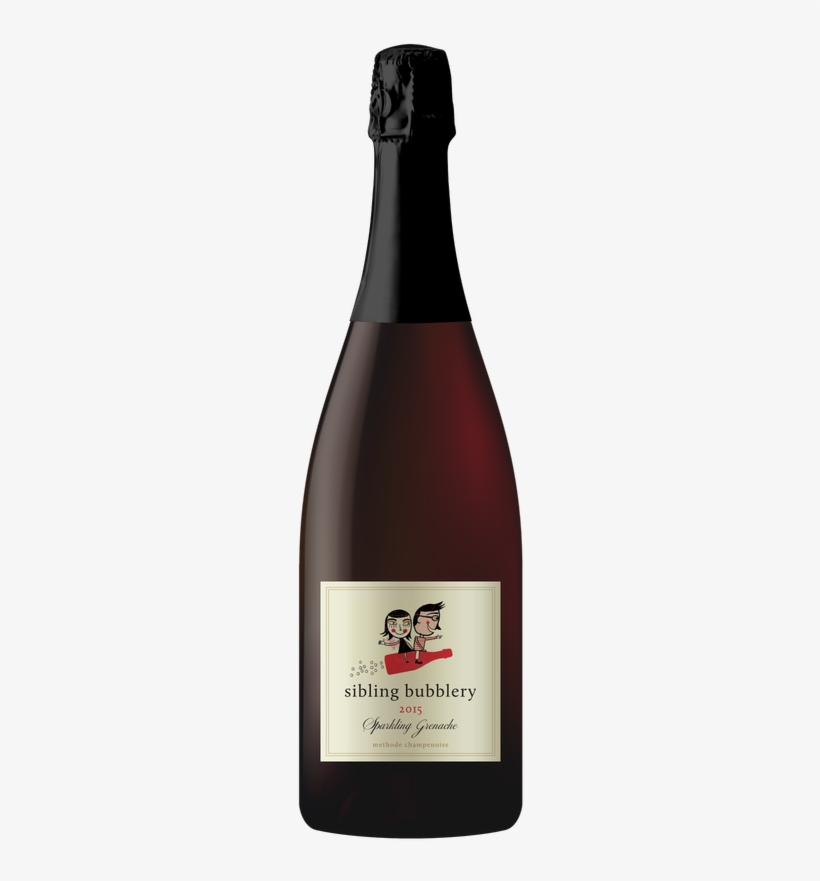 2015 Sibling Bubblery Sparkling Grenache - Wine, transparent png #2180290