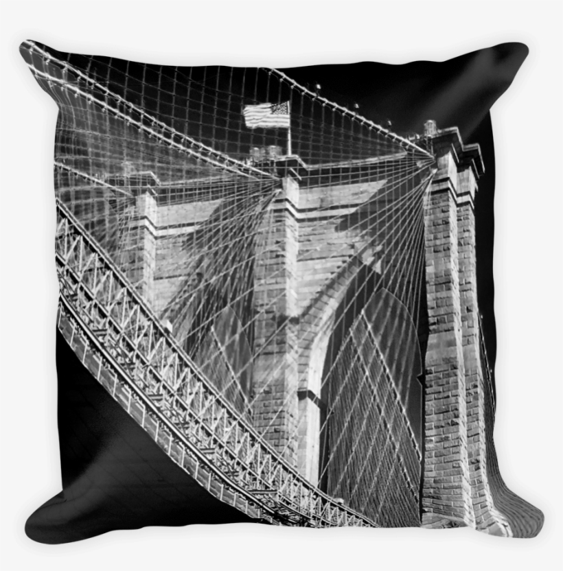 Image Of Brooklyn Bridge Pillow - Throw Pillow, transparent png #2181259