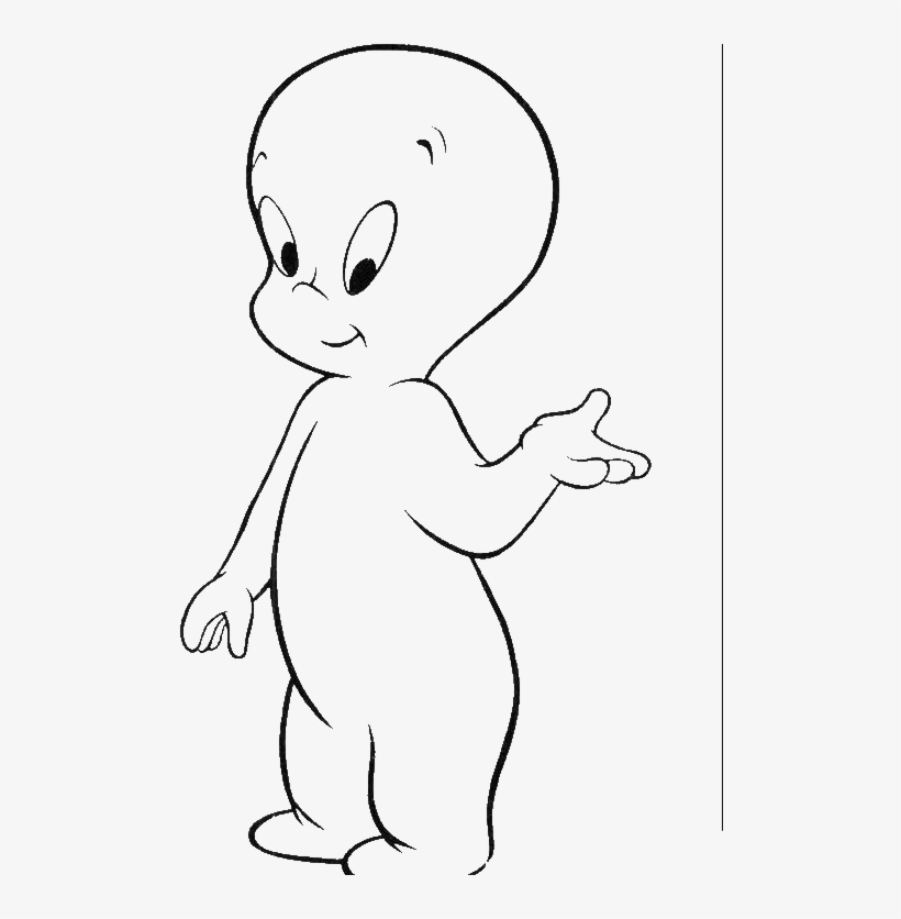The Little Casper Will Go Coloring Pages - Casper Fantasma, transparent png #2181793