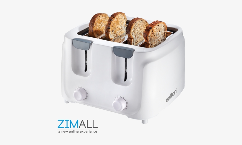 Salton White Cool Touch Four Slice Toaster - Salton Cool Touch 4 Slice White Toaster (st401), transparent png #2182363