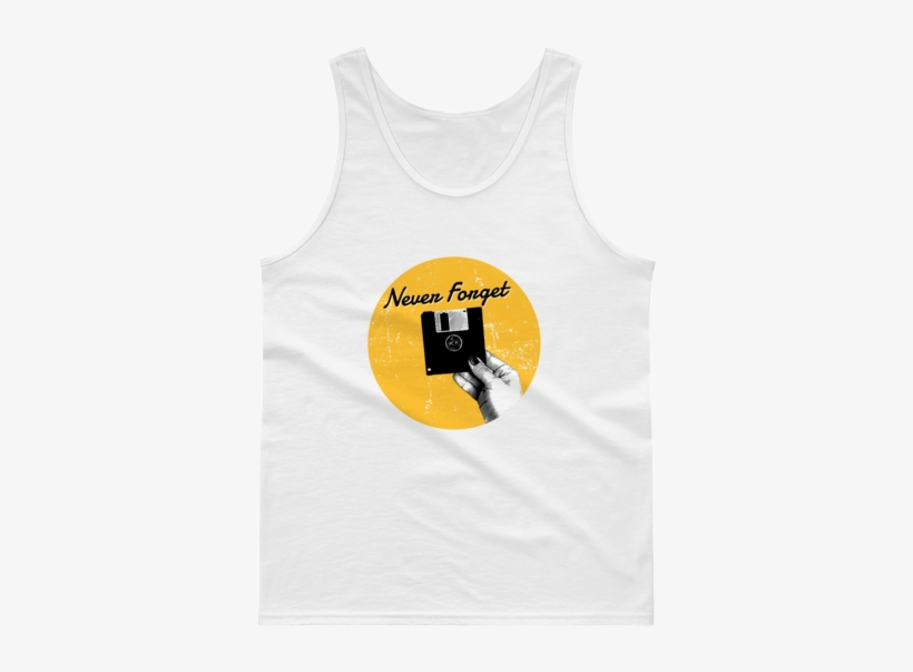 Never Forget The Floppy Disc Graphic Tank Top Floppy - Active Tank, transparent png #2182364