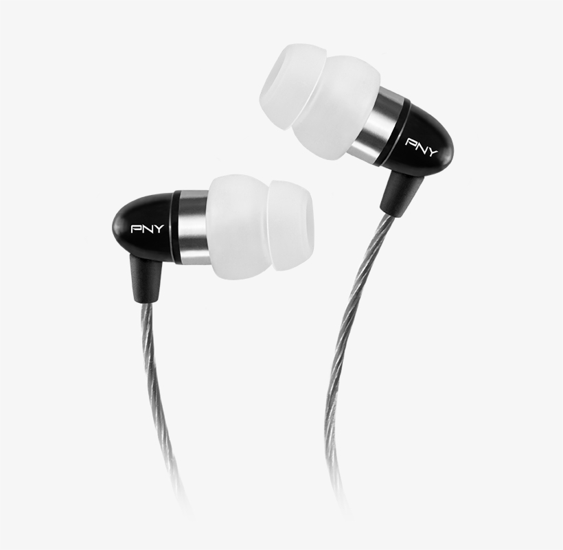 Pny Headphones Midtown 200 Black Silver Fr - Earphone In Use Png, transparent png #2182563