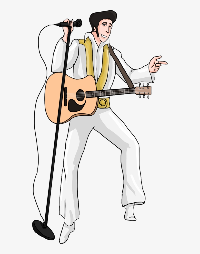 Free To Use Public Domain Singers Clip Art - Elvis Presley Cartoon Png, transparent png #2183027