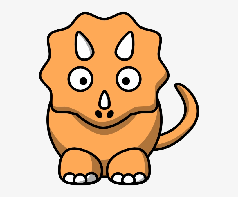 Picture Transparent Library Orange Triceratops Clip - Dinosaur Clipart, transparent png #2183151