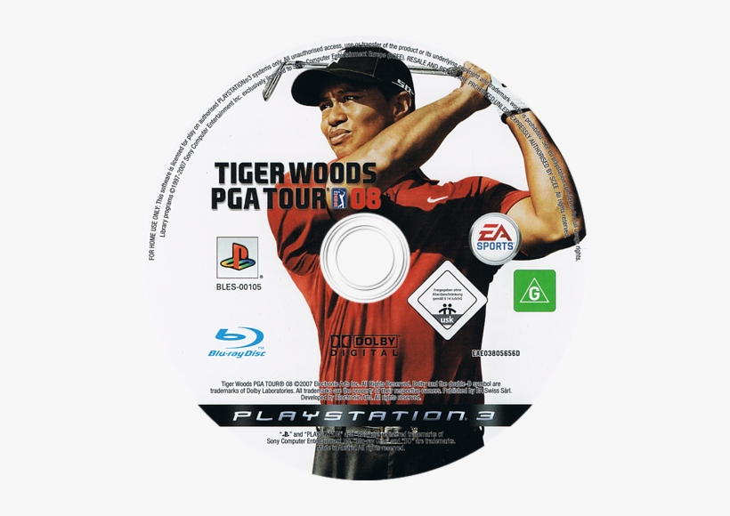 Tiger Woods Pga Tour 08 Ps3 Disc - Tiger Woods Pga Tour 08 Pc-game, transparent png #2183265