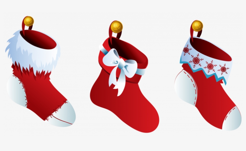 Transparent Three Christmas Stocking Clipart - Christmas Stockings Transparent Background, transparent png #2183918