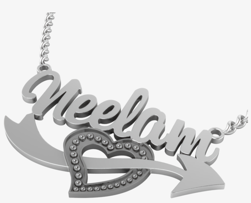Buy Stylish Personalized 3d Name Necklace With Cupid - Necklace, transparent png #2184169