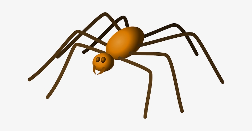 Cartoon, Spider, Bug, Colored, Insect, Walking, Spiders - Brown Spider Clipart, transparent png #2184668