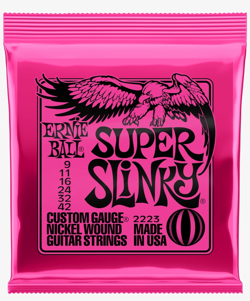 Super Slinky Nickel Wound Electric Guitar Strings - Ernie Ball Super Slinky, transparent png #2184712