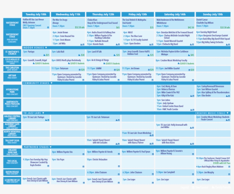 Sched Web Copy2-01 - Boom Festival 2018 Timetable, transparent png #2184944