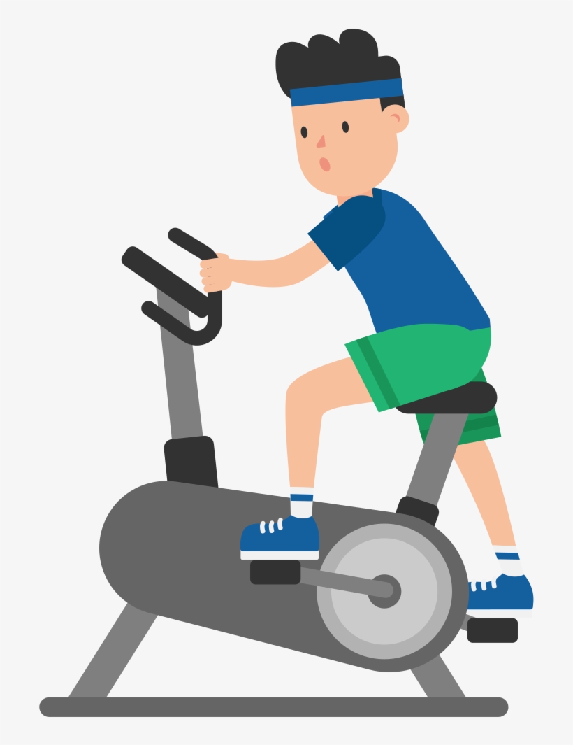Open - Man On Elliptical Cartoon, transparent png #2184990