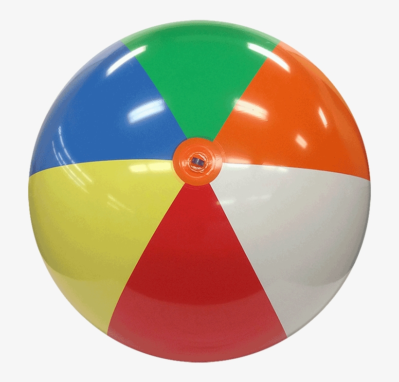 8 Ft Deflated Size Multicolor Beach Ball - Beach Ball Transparent Png, transparent png #2185343