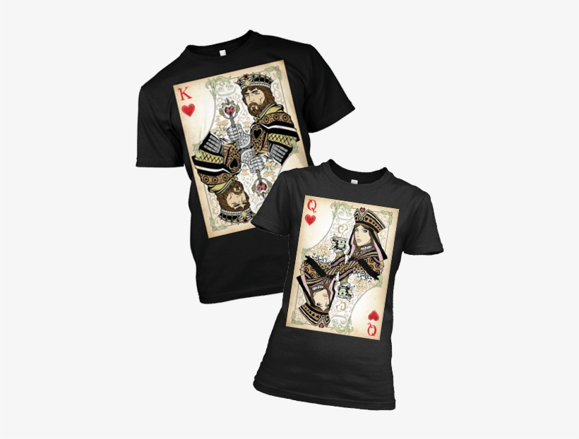 Couple Tee King Queen Of Hearts Poker Tee On Summer - Queen, transparent png #2185522