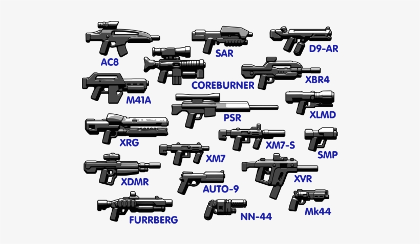 Brickarms Sci-fi Weapons Pack - Brickarms Sci-fi Pack 2017 For Your Lego Figurines, transparent png #2186336