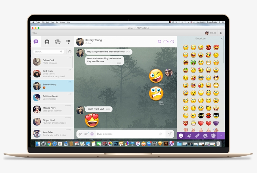 Now Whenever You Send An Emoticon On Viber For Desktop, - Viber, transparent png #2186417