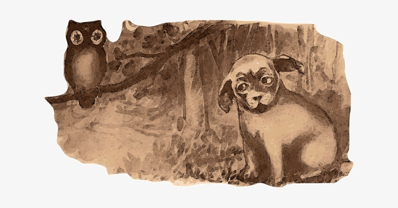 But Yes, I Can Be Fearless For A Minute, But That Would - Hund Und Eule Karte, transparent png #2186494