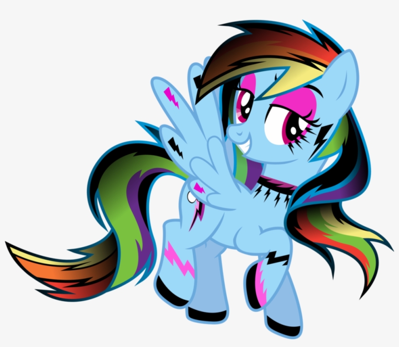 Svg Royalty Free Stock Emo Transparent Rainbow Dash - My Little Pony Gothic, transparent png #2187105