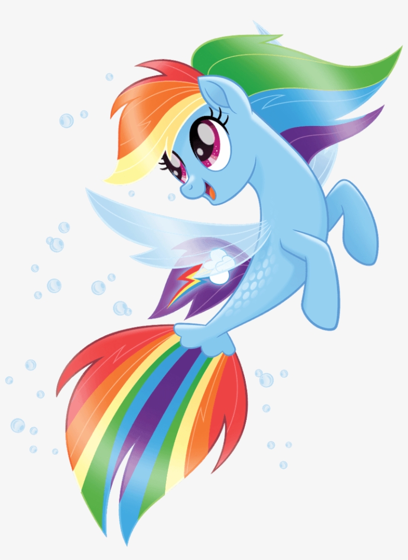 Pony Clipart Rainbow Dash - Sea Pony Rainbow Dash, transparent png #2187164