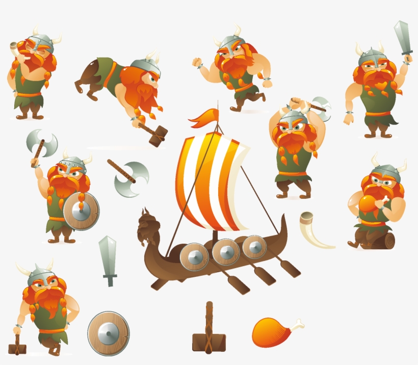 Cartoon Vikings Vector - Cartoon, transparent png #2187165