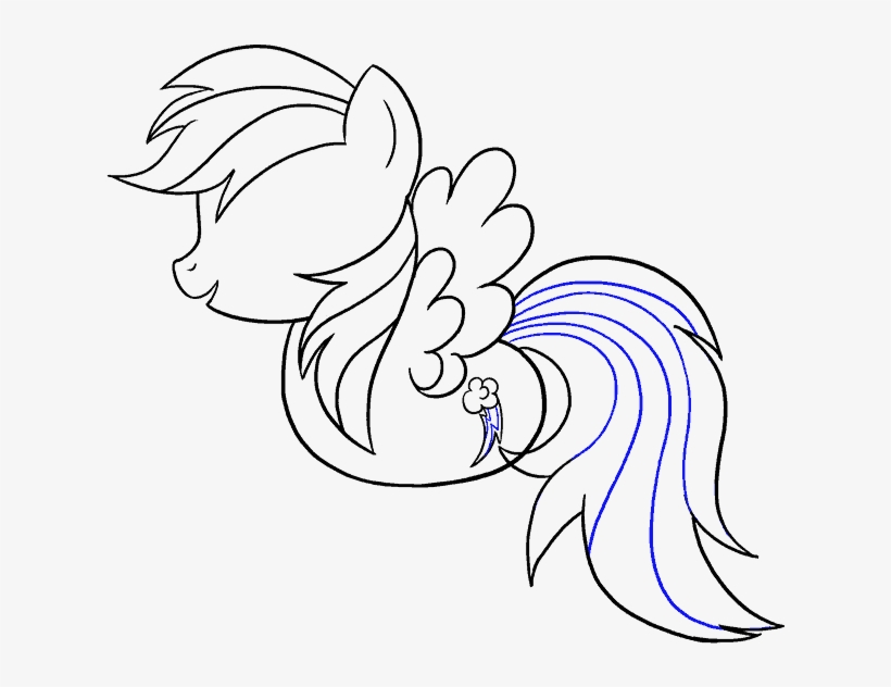 How To Draw My Little Pony Rainbow Dash - Rainbow Dash, transparent png #2187214