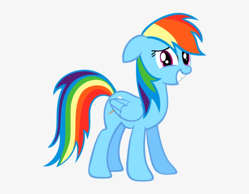 Tickle Rainbow Dash Belly Faster - Rainbow Dash Nervous, transparent png #2187340
