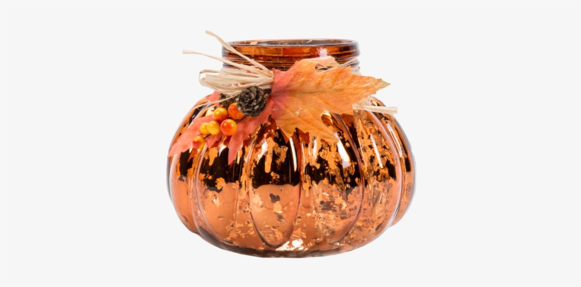 6"d Mercury Glass Pumpkin - Mercury Glass, transparent png #2187674