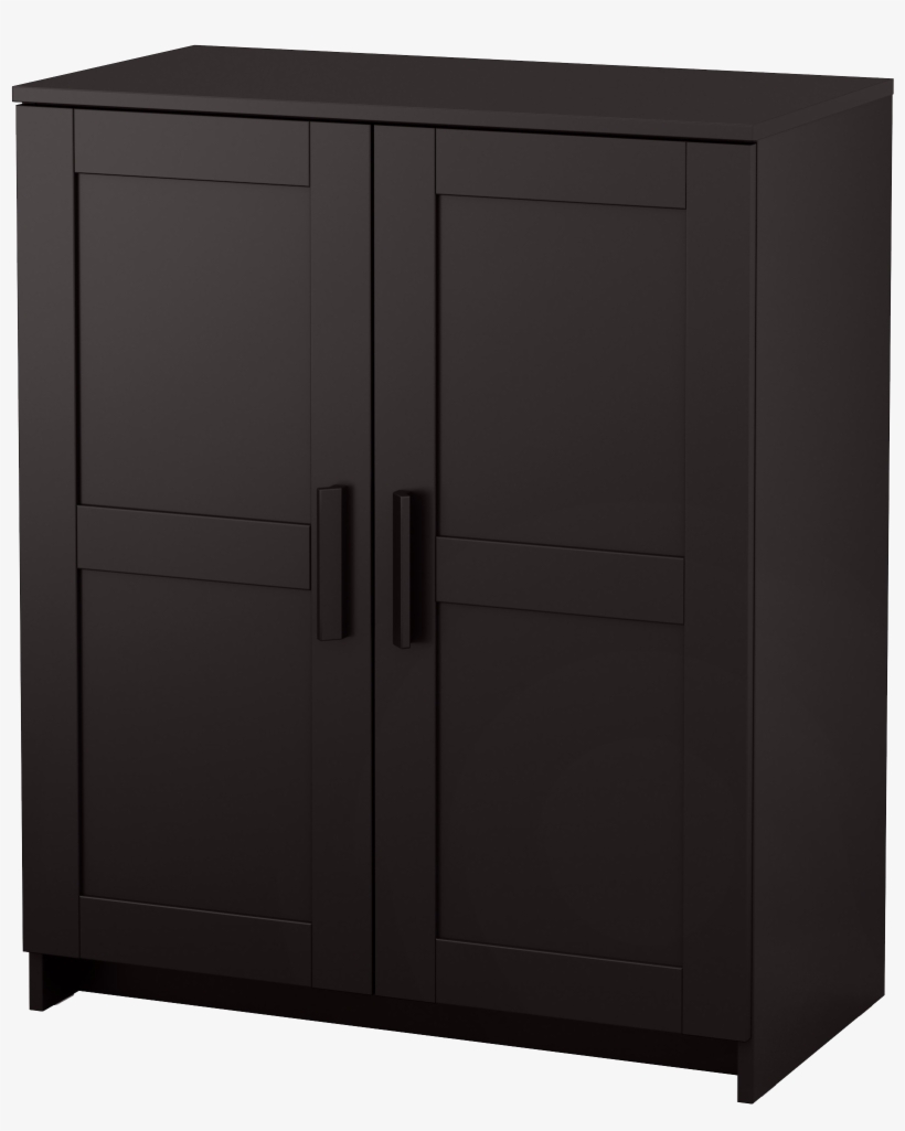 Cabinet Png Transparent Image - Brimnes Cabinet With Doors Black, transparent png #2187715