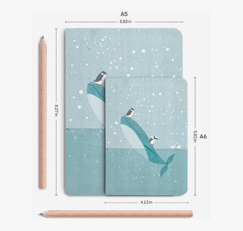 Dailyobjects Blue Whale A6 Notebook Plain Buy Online - Illustration, transparent png #2188306