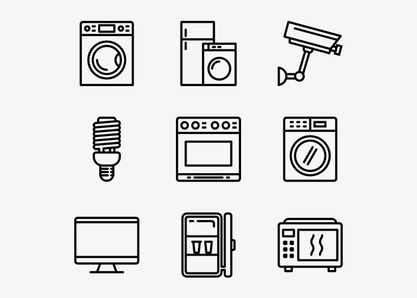 Household Appliances - School Icons Vector Png, transparent png #2188333