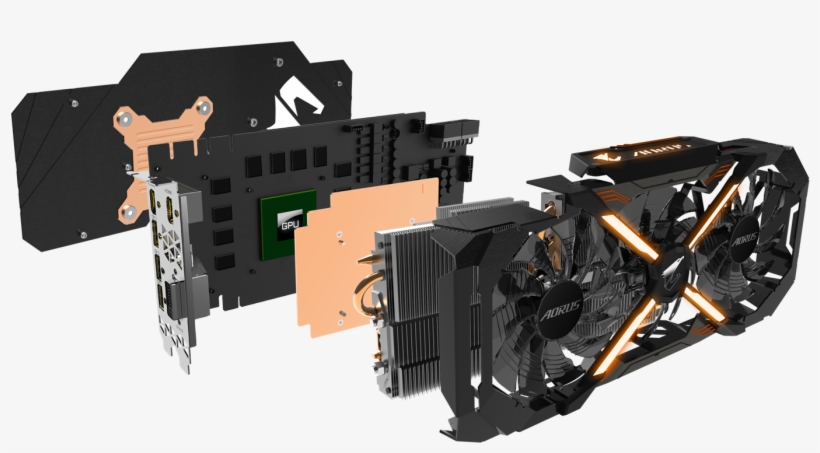 Excessive Heat From Gpu Can Be Dissipated Through The - Gtx 1080 Ti Aorus, transparent png #2189560