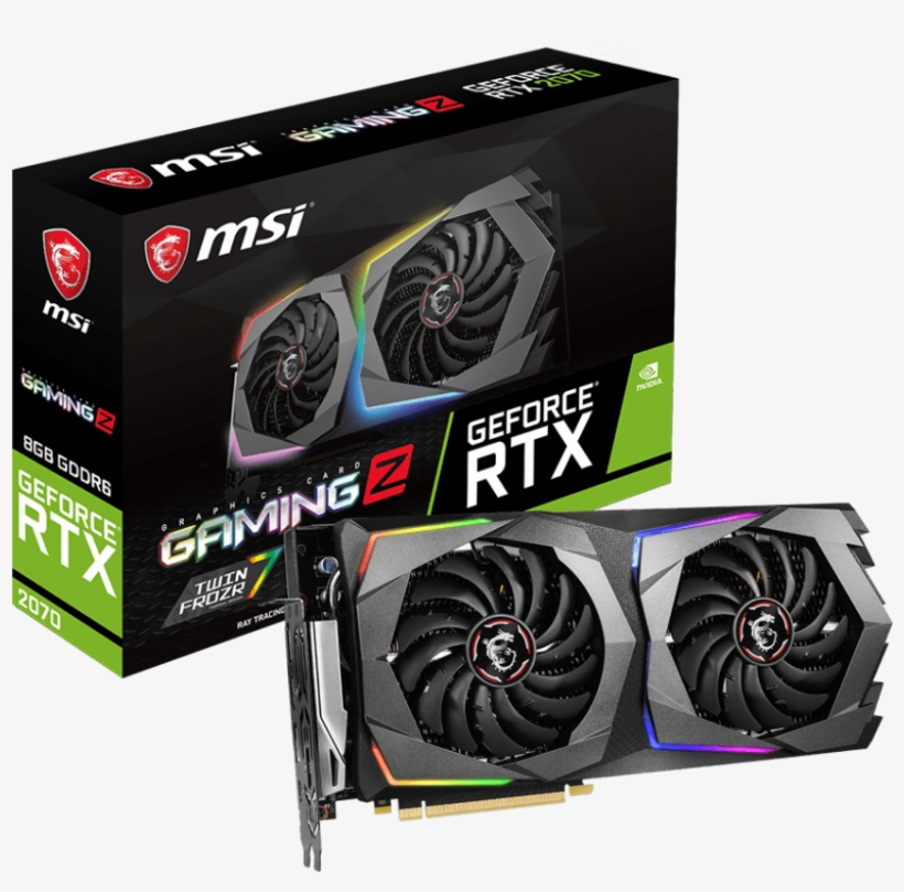 Msi Geforce Rtx 2070 Gaming Z 8gb Graphics Card - Msi Geforce Gtx 1070 Ti Armor 8g Graphics Card, transparent png #2189697