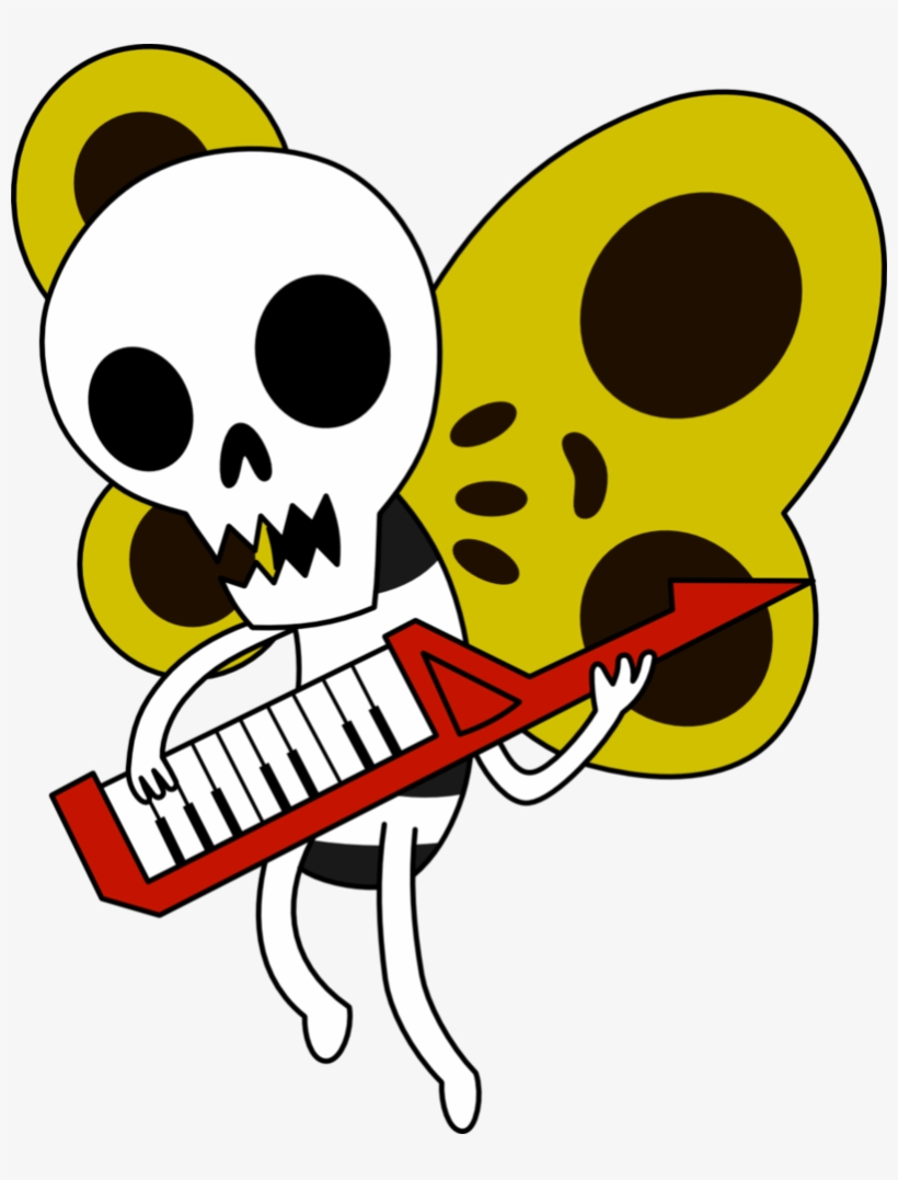 40 Images About Land Of Ooo On We Heart It - Adventure Time Skull Butterflies, transparent png #2190125