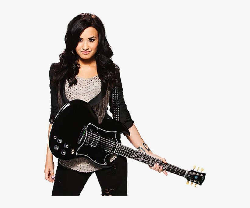 Share This Image - Demi Lovato With Guitar, transparent png #2190366
