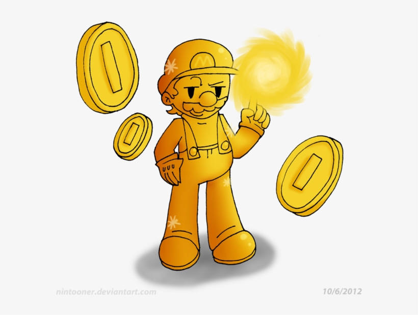 Golden Mario - Golden Mario Fan Art, transparent png #2190545