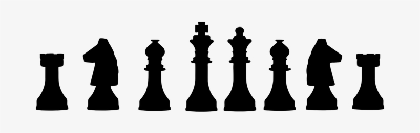 Bishop Chess Game King Knight Pawn Pieces - Line Of Chess Pieces, transparent png #2191708