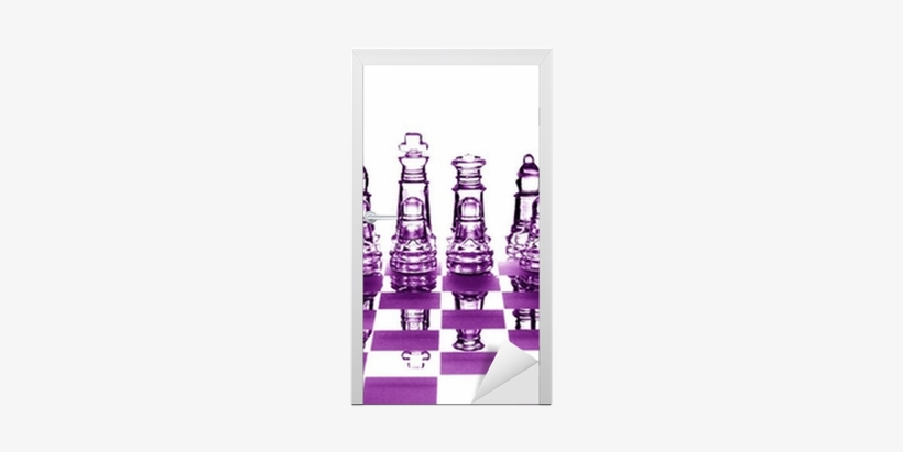 Crystal Chess Pieces In Purple Door Sticker • Pixers® - Photograph, transparent png #2191773