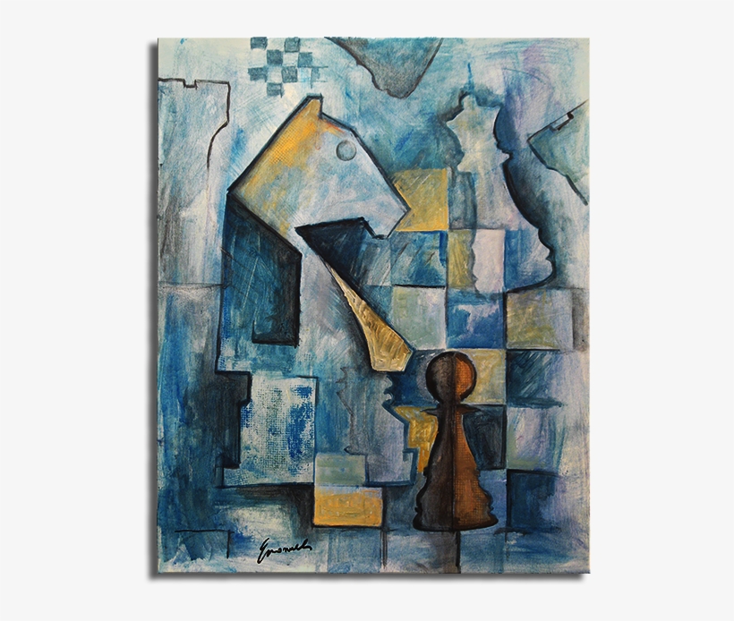 Blue Chess - Cubism Painting Chess, transparent png #2191799