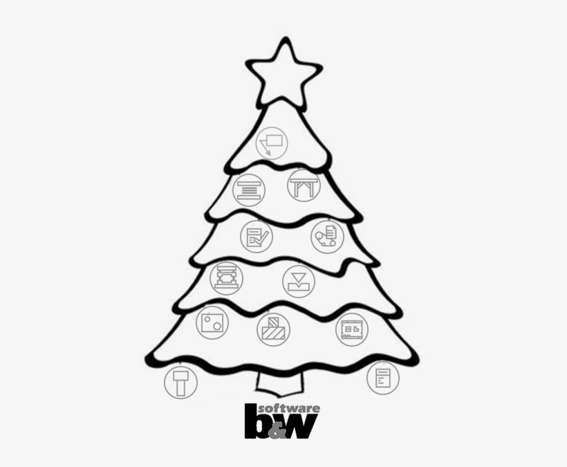 Christmas Tree B&w Products - Desenhos Para Colorir Arvore De Natal, transparent png #2192085