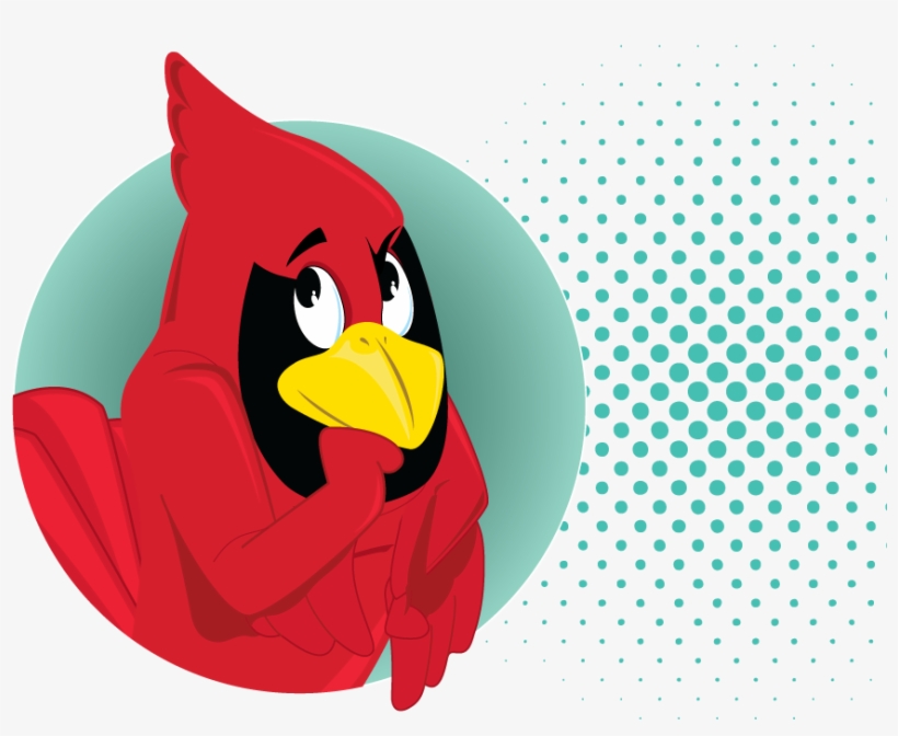 Reggie Redbird Thnking - デリータースクリーン Se-1034, transparent png #2192235
