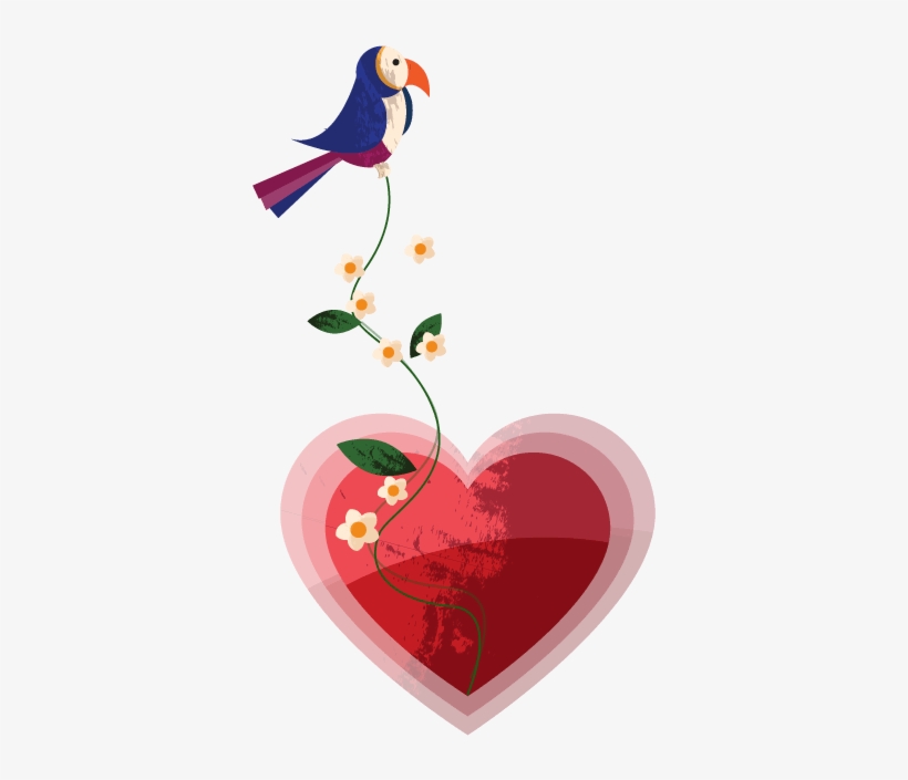 Img Heart Bird - Illustration, transparent png #2192258