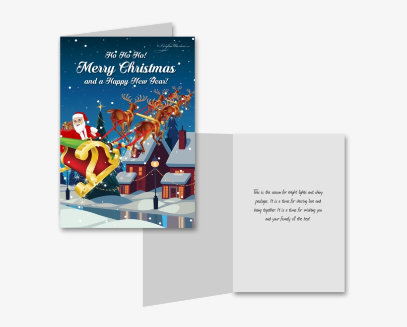 15 Greeting Cards And 15 Envelopes 'ho Ho Ho Merry - Visual Arts, transparent png #2192276