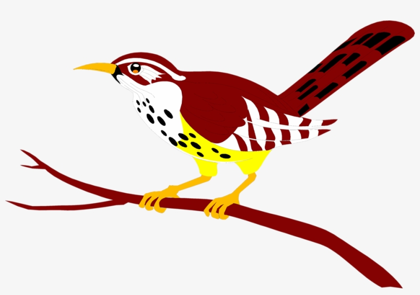 Bird Red - Bird Perched On A Branch Clipart, transparent png #2192342