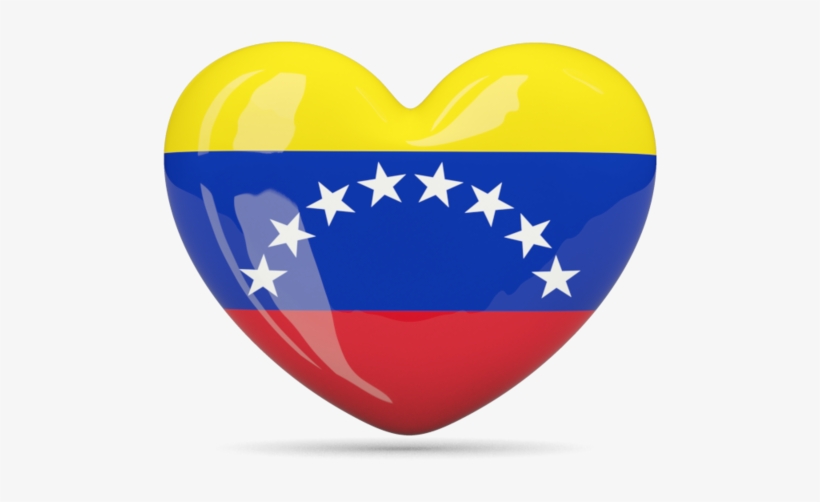 Illustration Of Flag Of Venezuela - Venezuela Flag In A Heart, transparent png #2192437