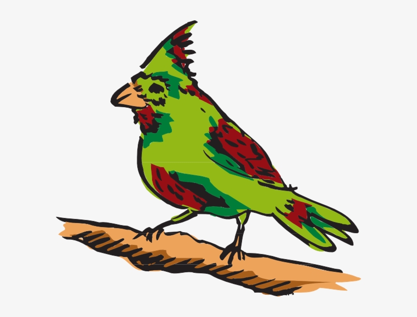 How To Set Use Green And Red Perched Bird Clipart, transparent png #2192485